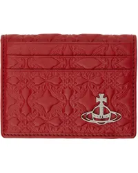 Vivienne Westwood Red Embossed Card Holder Aw24-h401