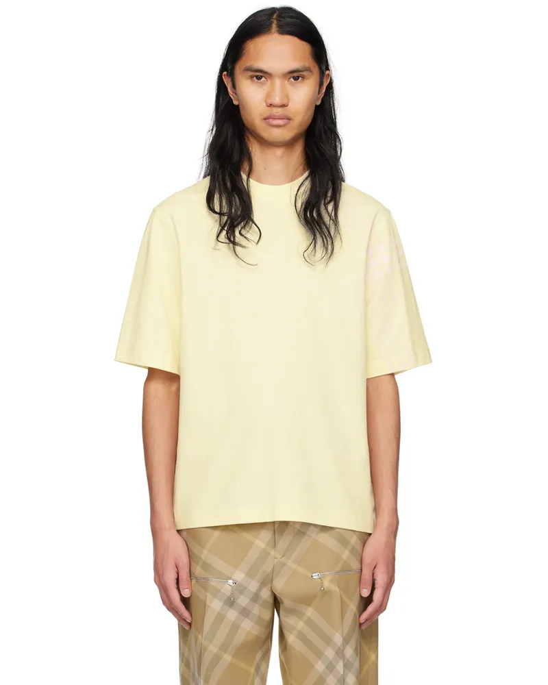 Burberry Yellow Check T-Shirt Sherbet