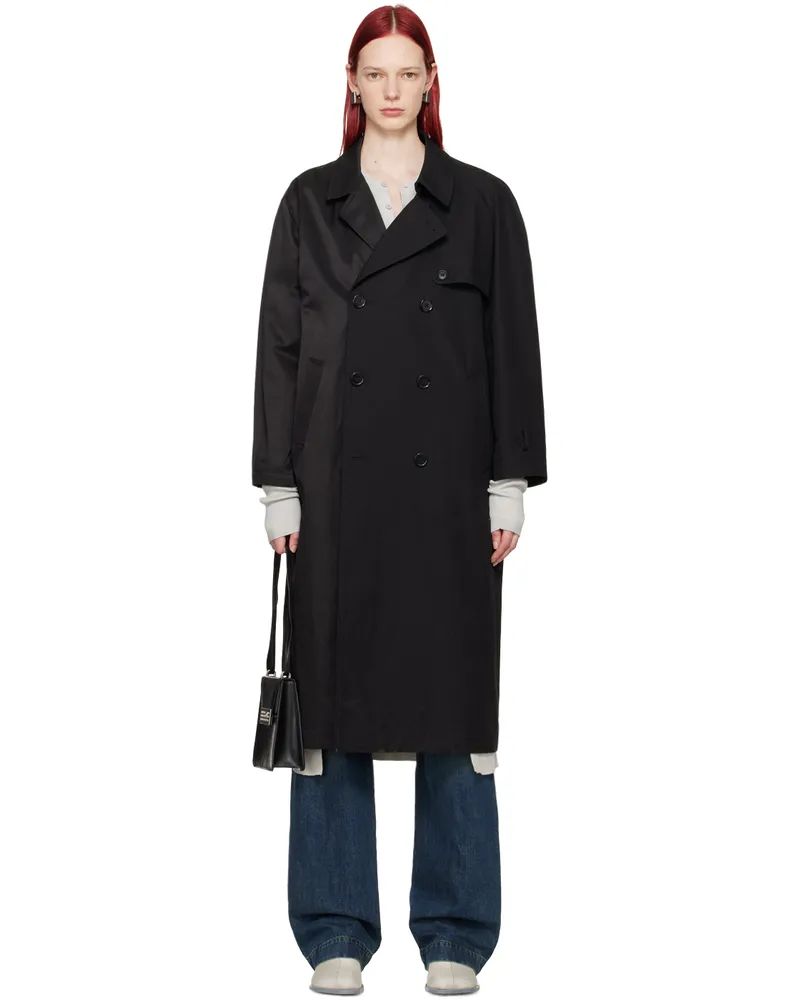 Maison Margiela Black Paneled Trench Coat 961