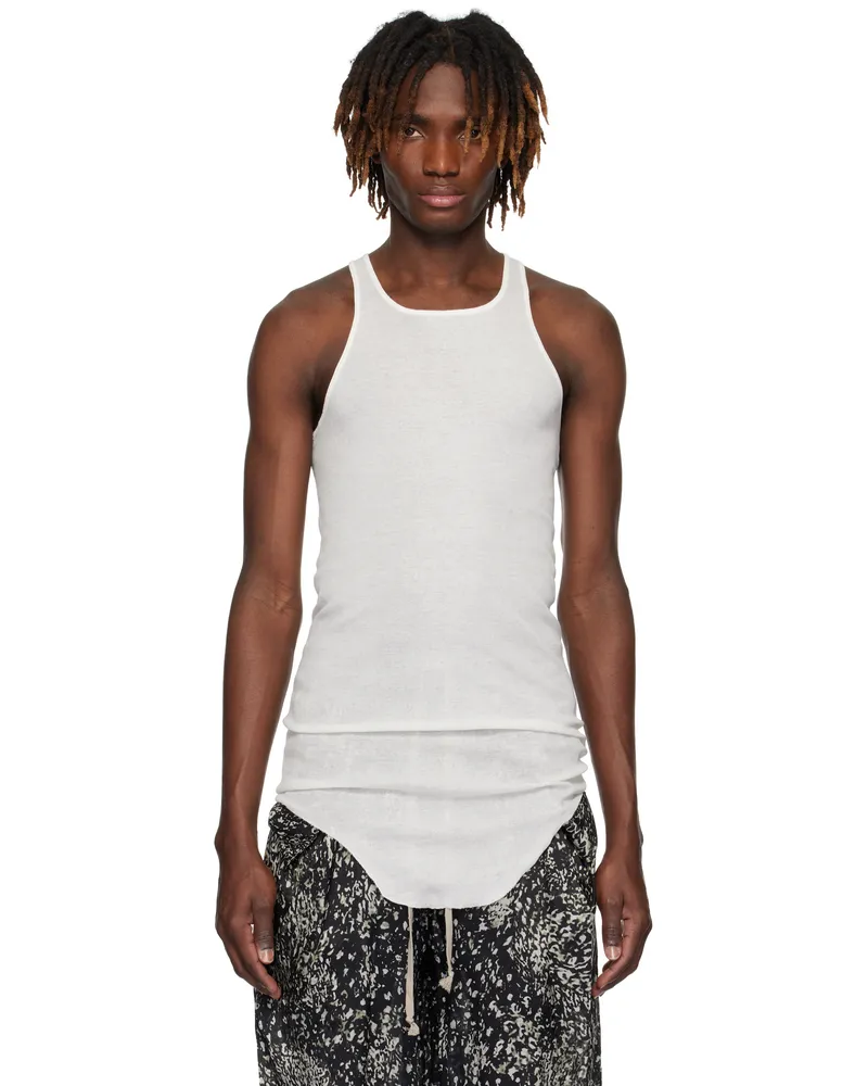 Rick Owens Off-White Hollywood Basic Rib Tank Top 11