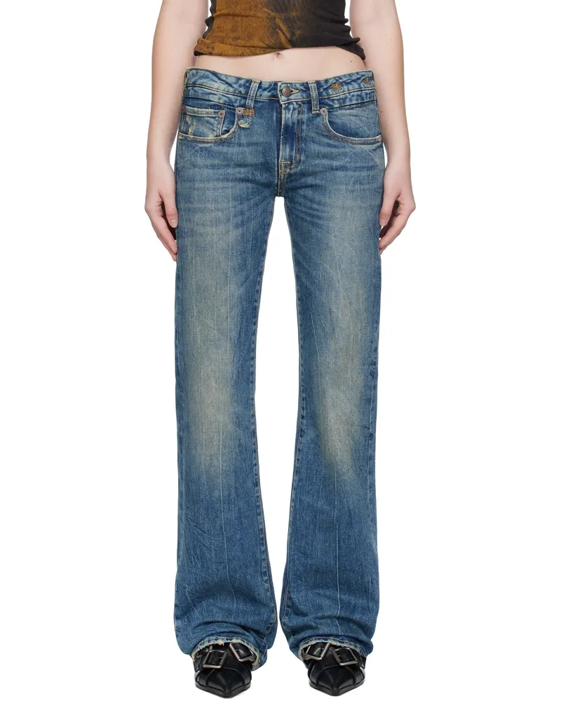 R13 Blue Boy Flare Jeans Kelly