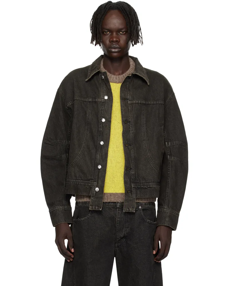 Eckhaus Latta Gray 'El Jacket Redux' Denim Jacket Stone