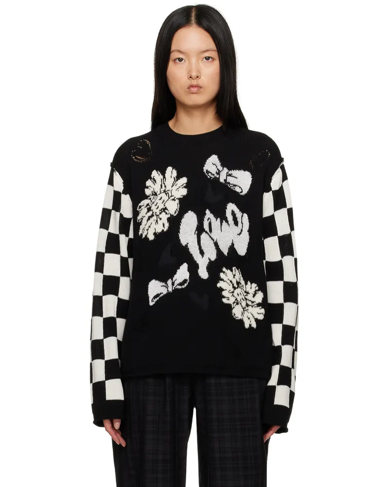 TAO Black Jacquard Sweater 1