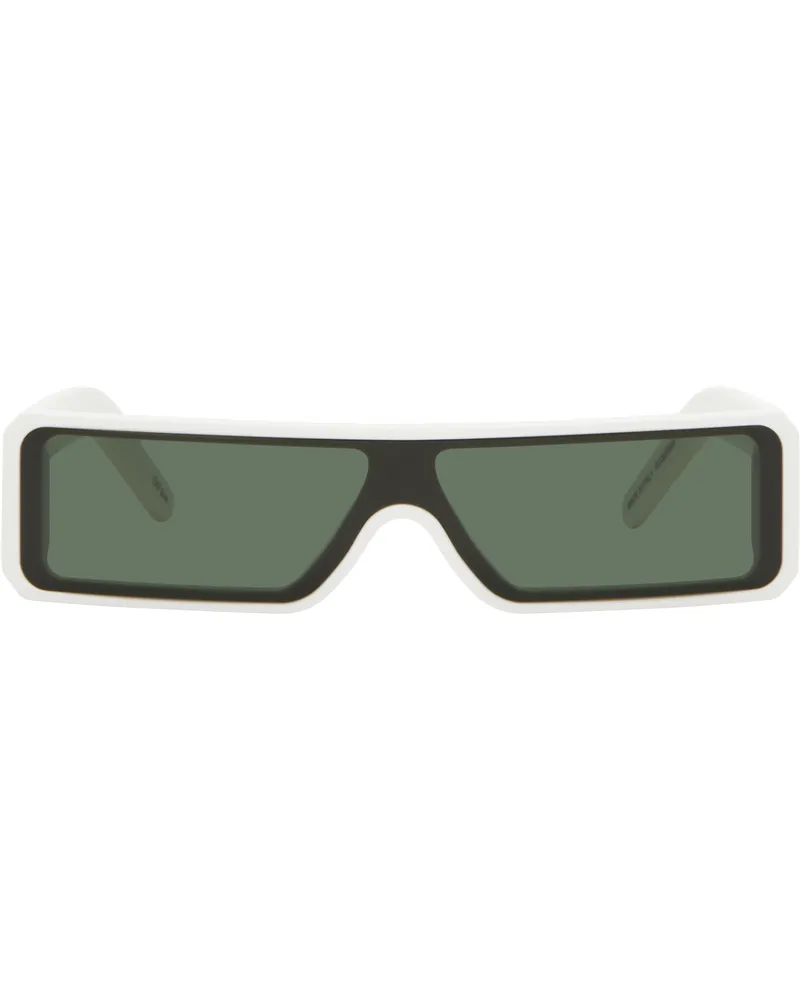 Rick Owens White Hollywood Geth Sunglasses 0875