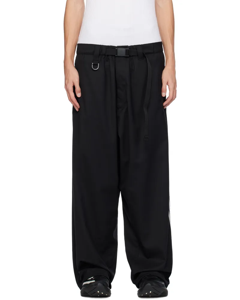 Y-3 Black Refined Wool Trousers Black