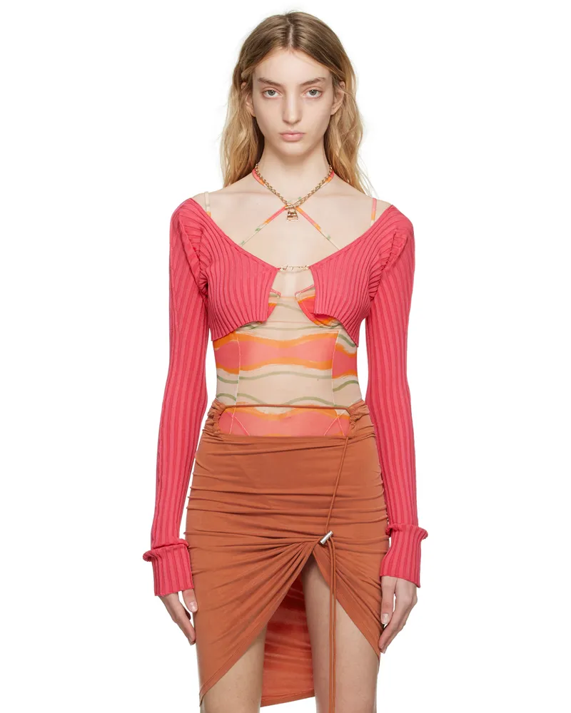 Jacquemus Pink 'La Maille Pralù' Cardigan 430
