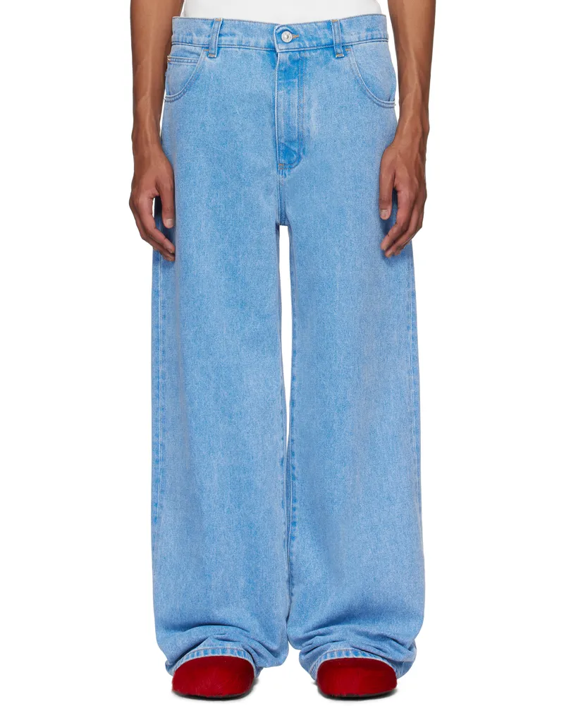 Marni Blue Organic Wide-Leg Jeans Bdb44