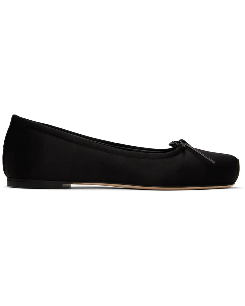aeyde Black Gabriella Ballerina Flats Black