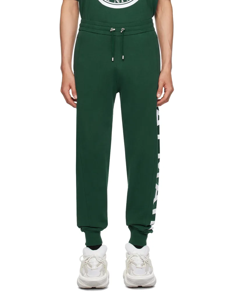Balmain Green Printed Sweatpants Uez