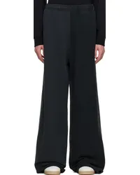 Maison Margiela Black Wide-Leg Sweatpants Washed