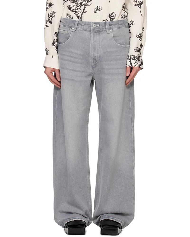 Jacquemus Gray La Casa 'Le de-Nîmes large' Jeans 95a