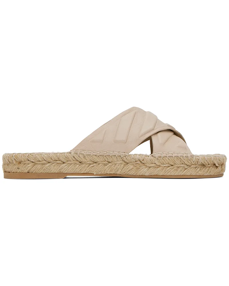 OFF-WHITE Beige Diag Lea Sandals Beige