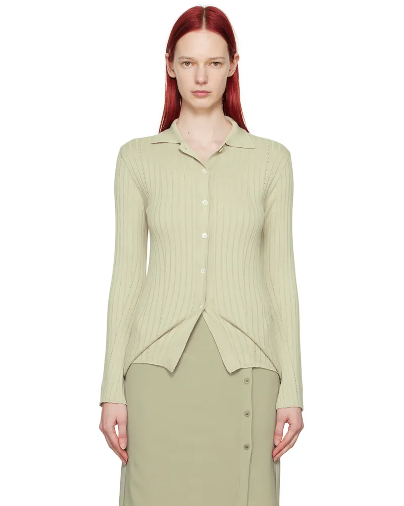 Youth Green Long-Line Cardigan Light