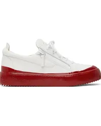 Giuseppe Zanotti White & Red Frankie Match Sneakers Birel