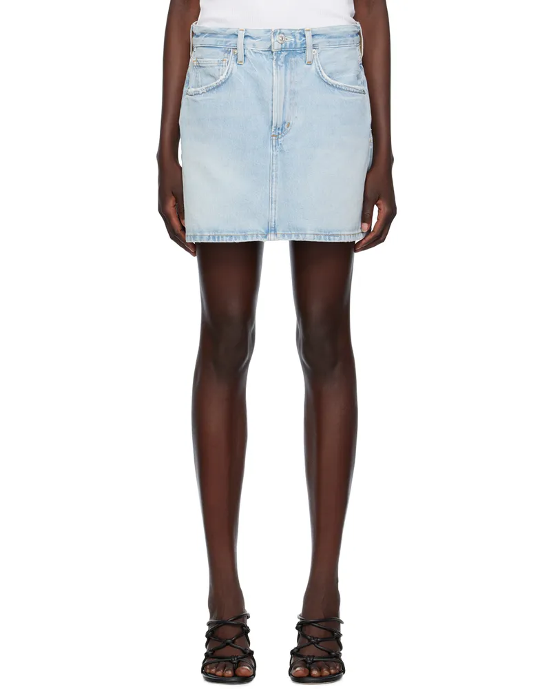 Citizens of humanity Blue Beatnik Denim Miniskirt Wavelenght