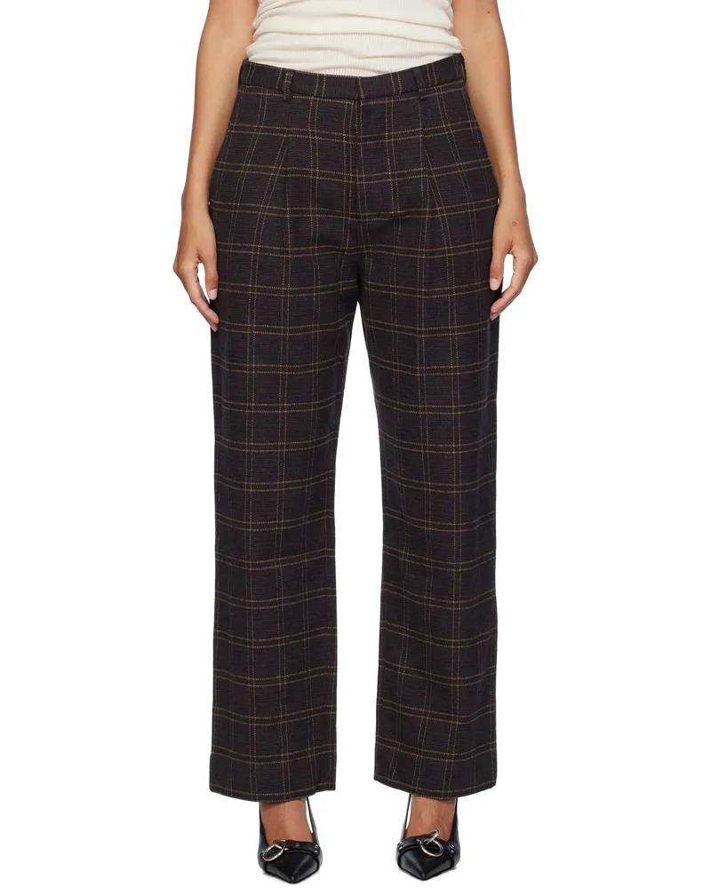 R13 Brown Relaxed Trousers Dark