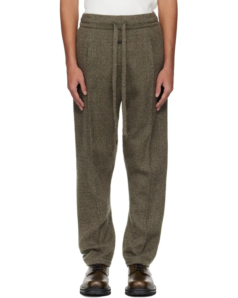 Fear of God Gray Drawstring Eternal Trousers Melange