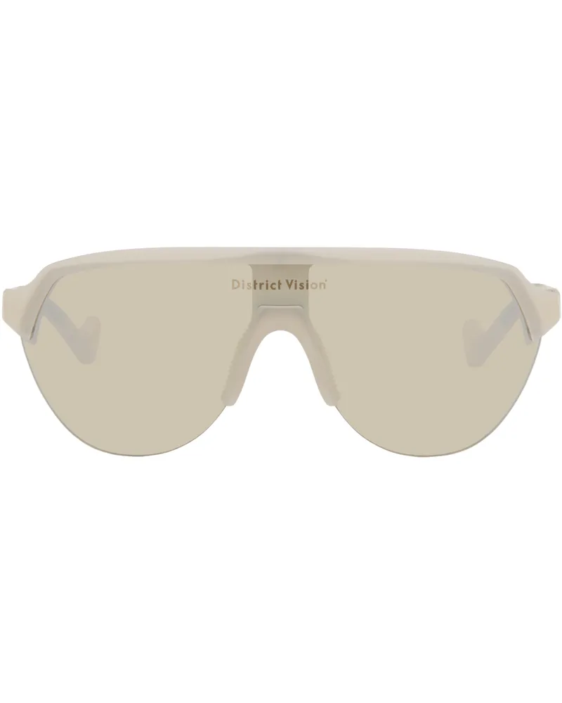 District Vision Beige Nagata Speed Blade Sunglasses Morel