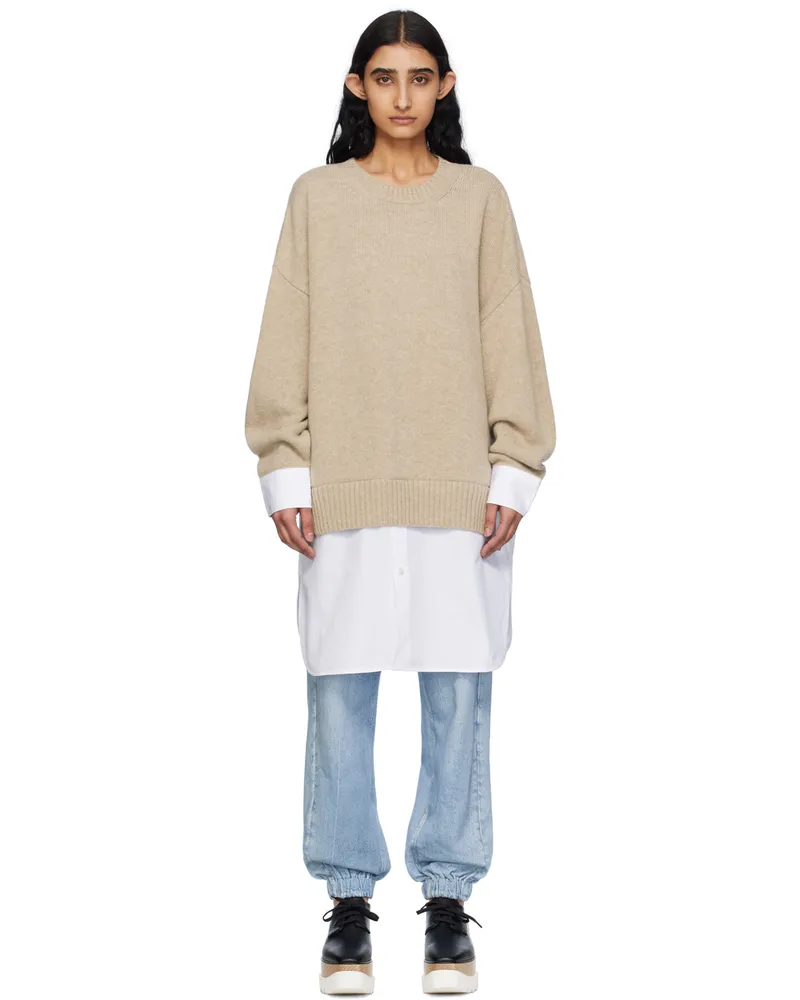 Stella McCartney Beige Shirting Sweater 2505