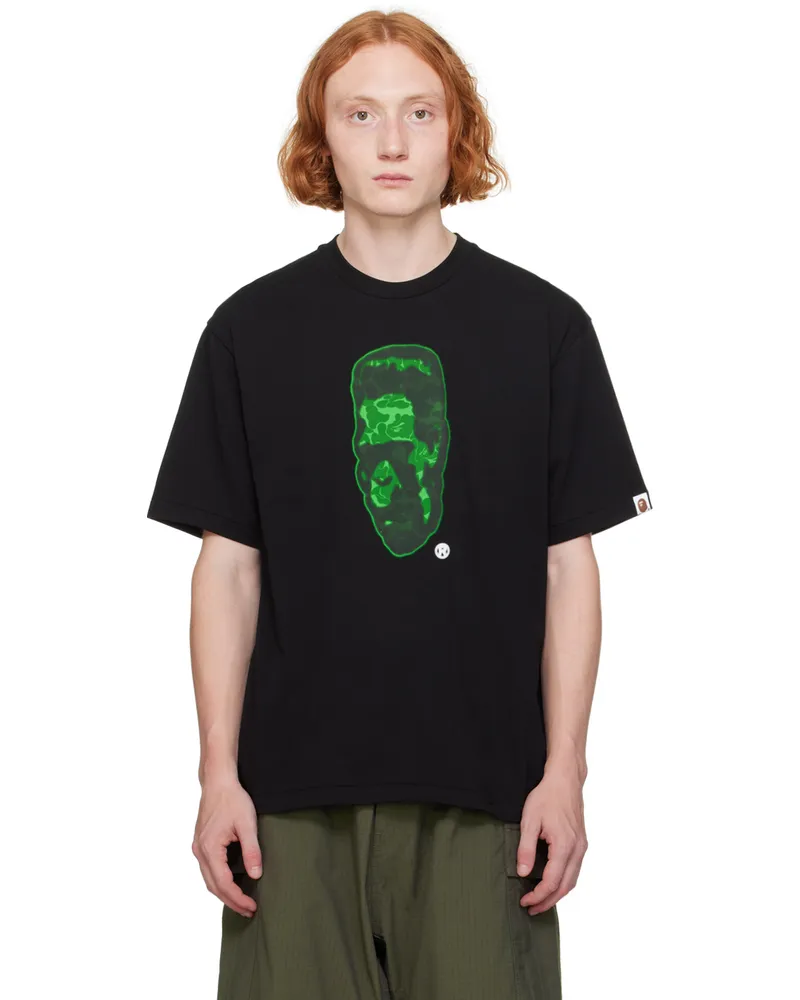 BAPE Black Spray Frankenstein T-Shirt Black