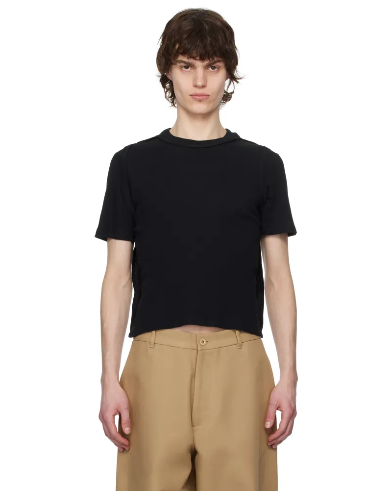 Eckhaus Latta Black Flip T-shirt Asphalt
