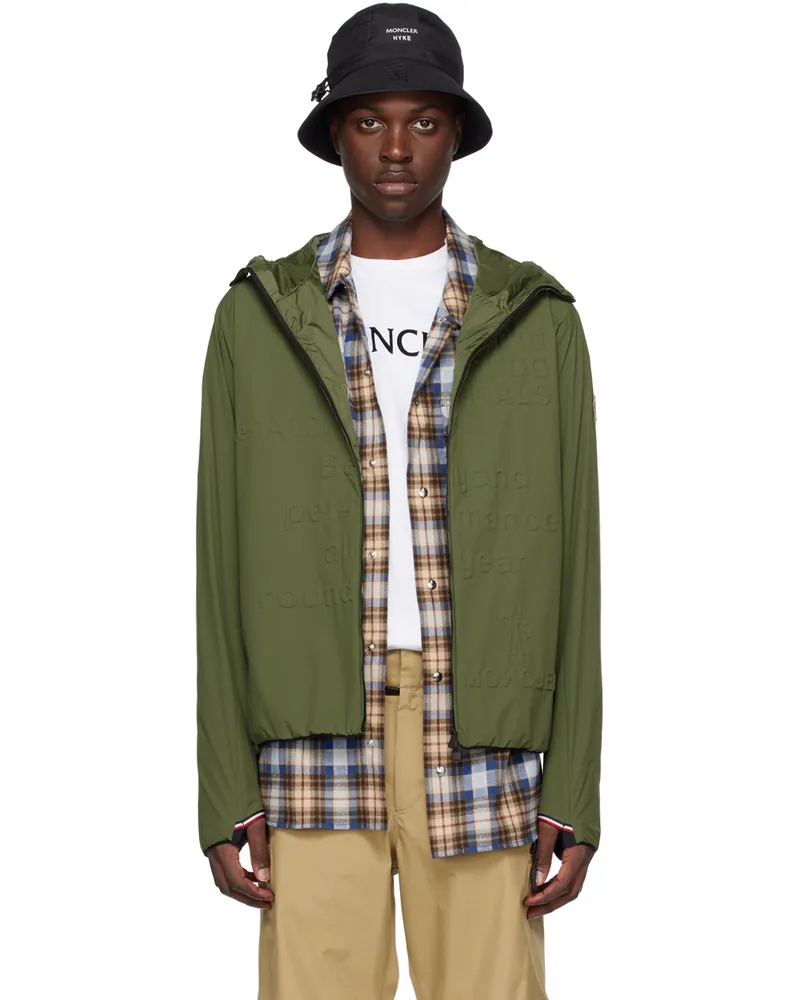 Moncler Khaki Embossed Jacket 83e