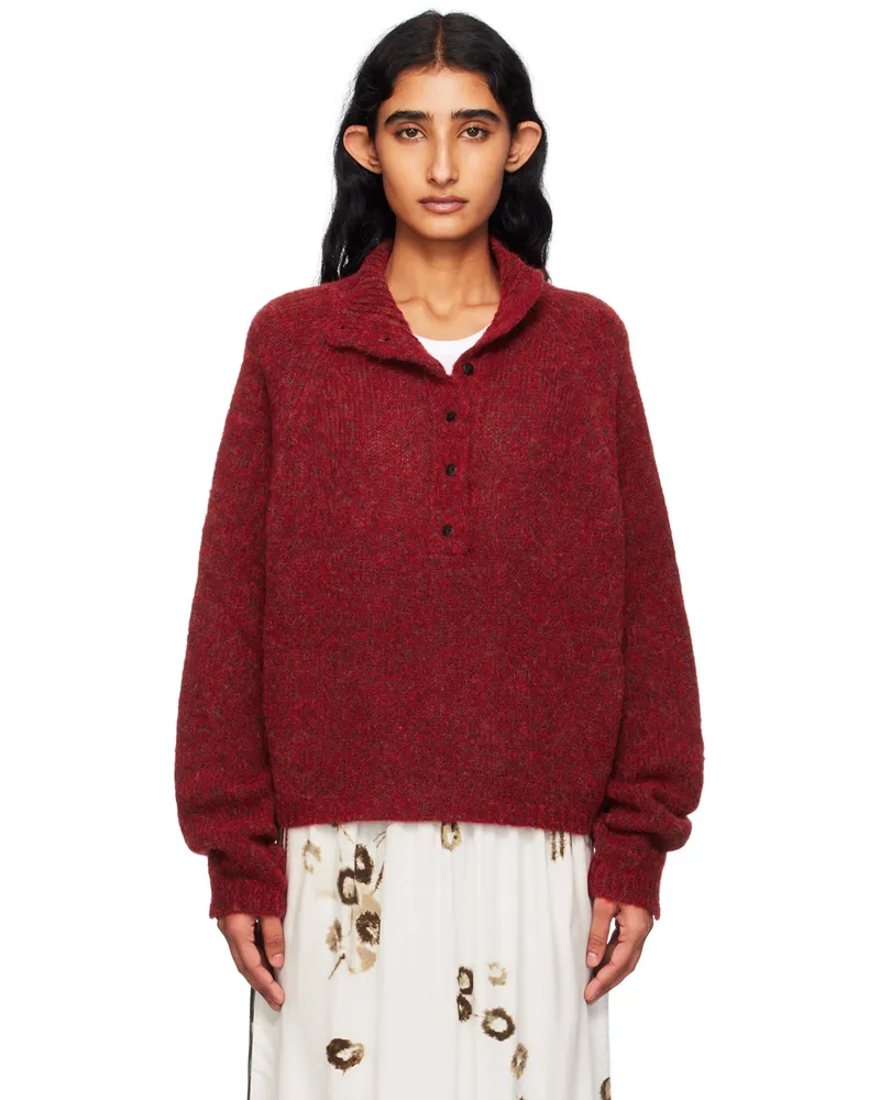 CORDERA Red Baby Alpaca Sweater Dahlia
