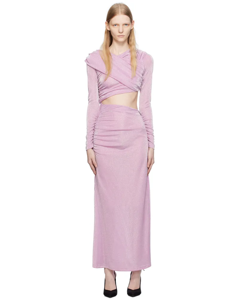MSGM Pink Cutout Maxi Dress 12