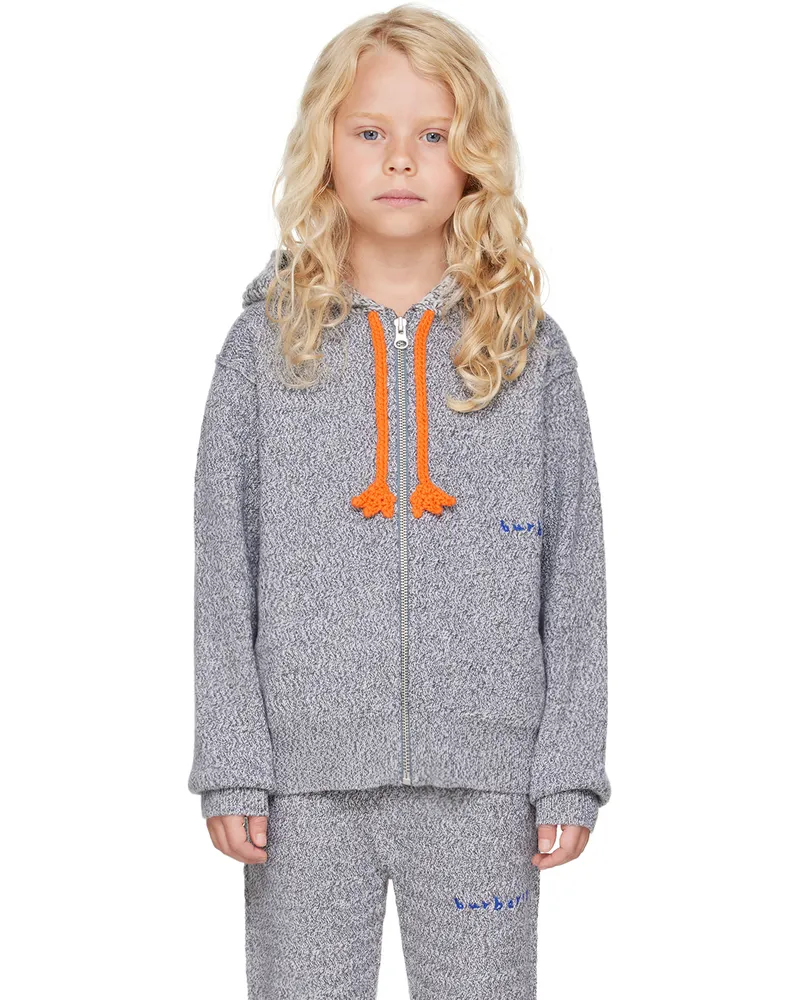 Burberry Kids Gray Duck Hoodie Grey