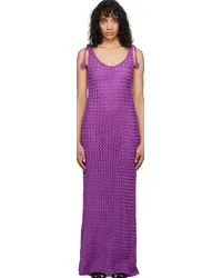 Moschino Purple Self-Tie Maxi Dress Aviolet