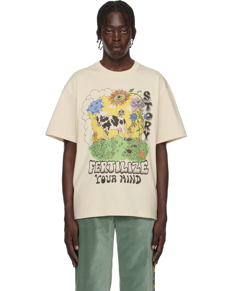 STORY mfg. Off-White Grateful T-shirt Fertilize