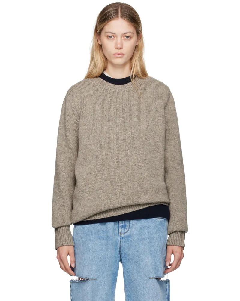 Maison Margiela Beige Shetland Wool Sweater 002f