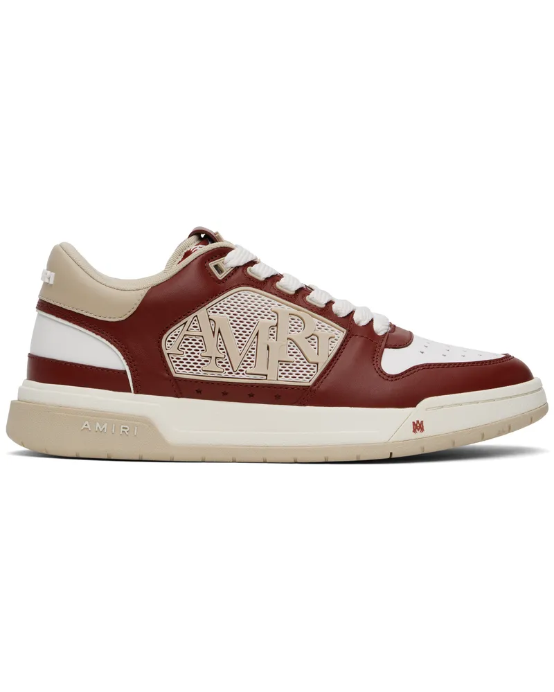 Amiri Red & White Classic Low Sneakers Deep