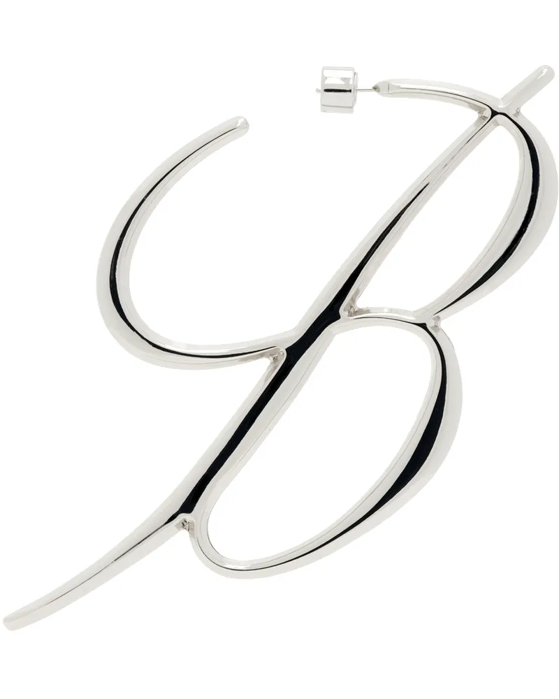 Blumarine Silver B Monogram Single Earring N0996