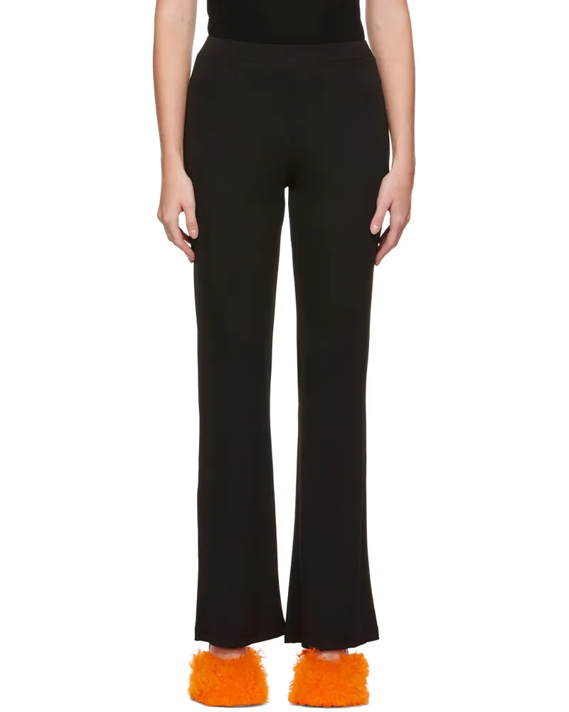 Dries van Noten Black Jersey Trousers 900