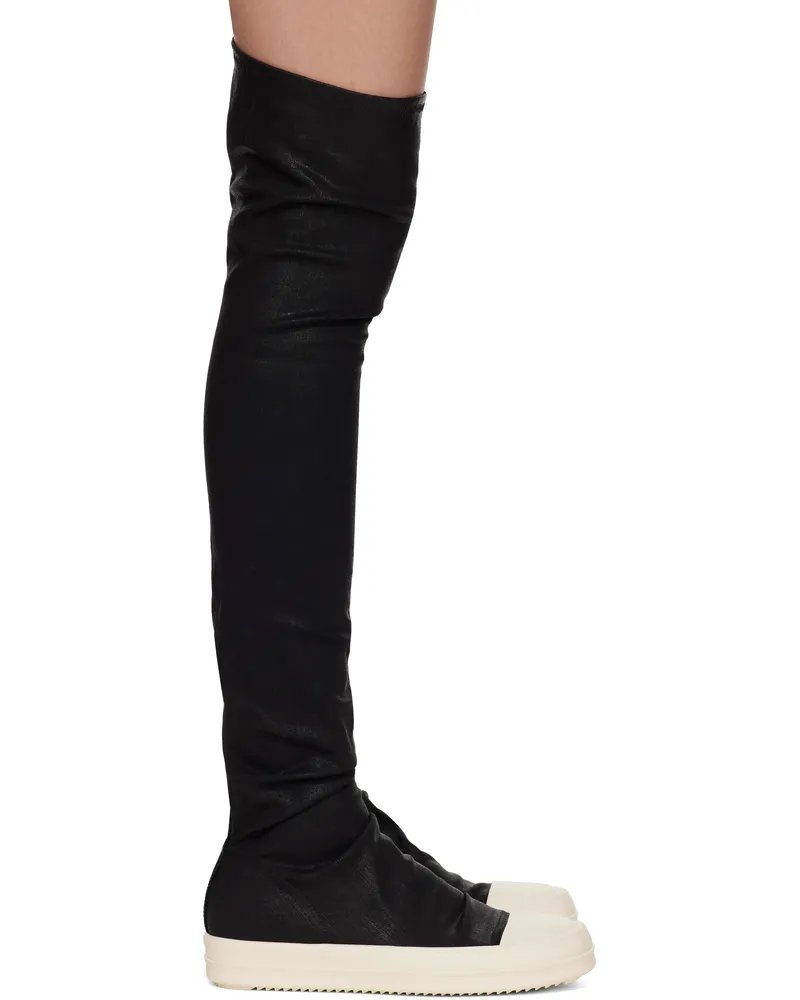 DRKSHDW by Rick Owens Black Hollywood High-Sock Sneaks Tall Boots 911