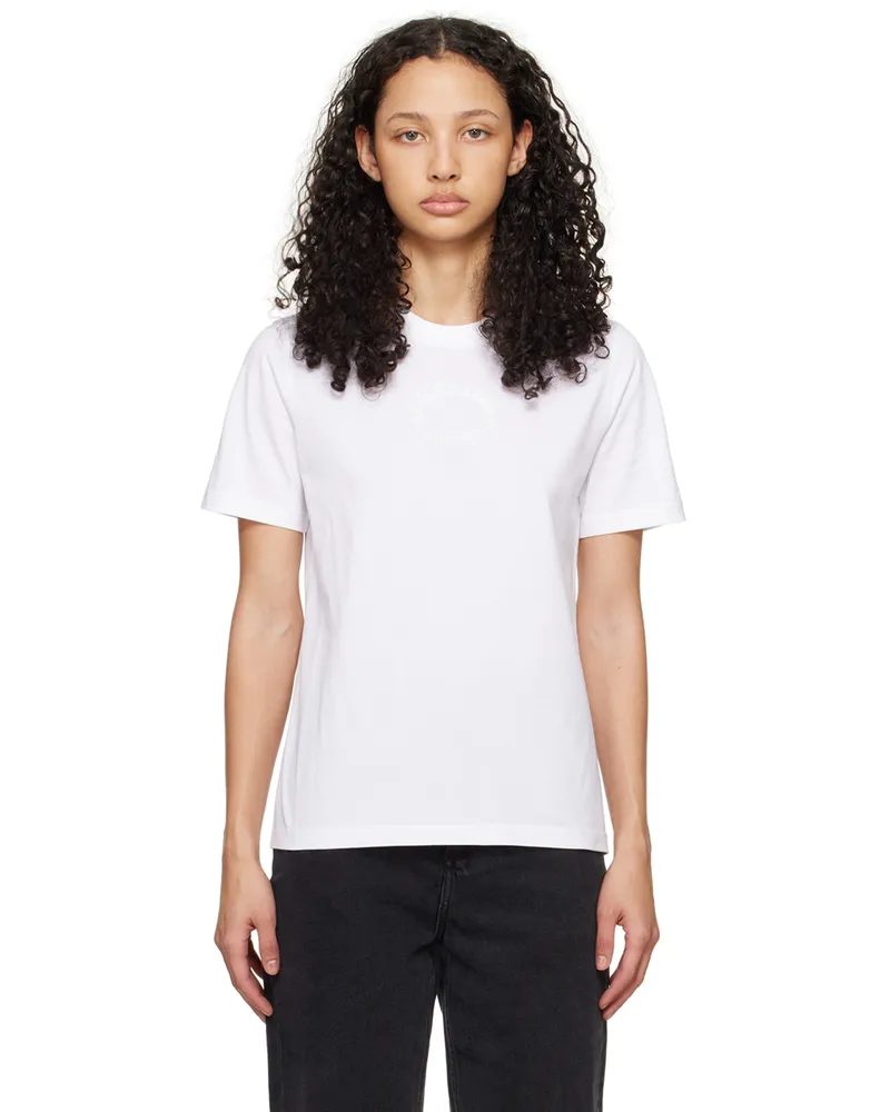 Burberry White Oak Leaf Crest T-Shirt White