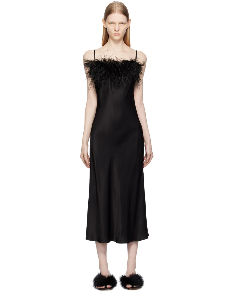 SLEEPER Black Boheme Slip Dress Black