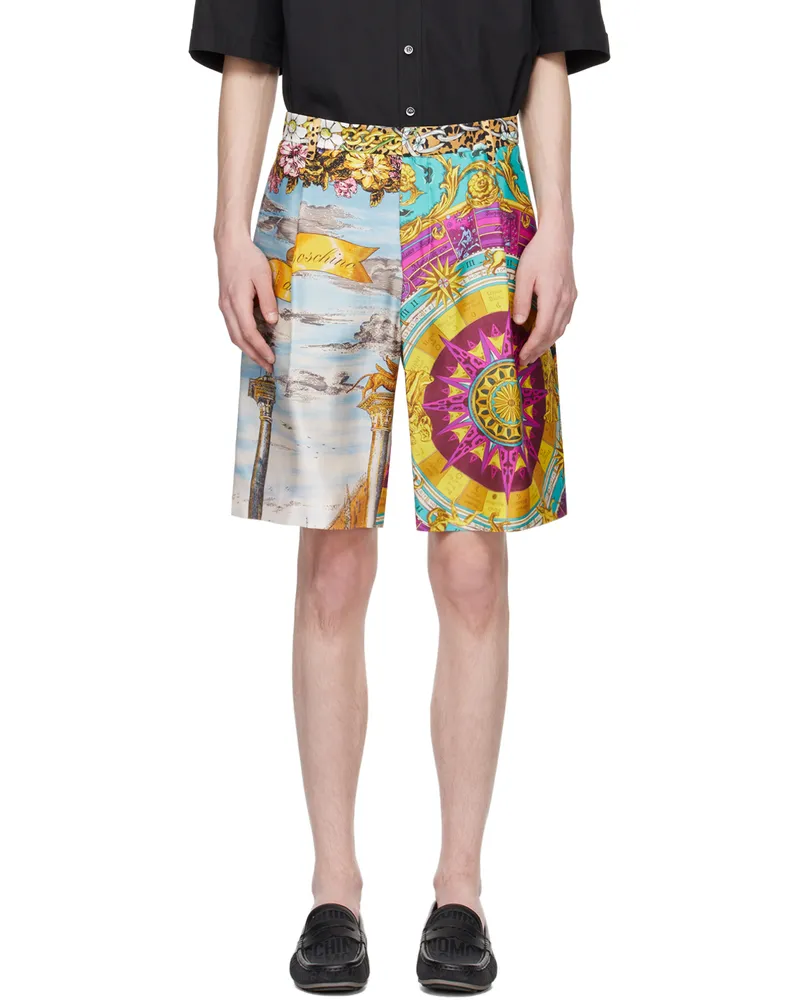 Moschino Multicolor Graphic Shorts A1888