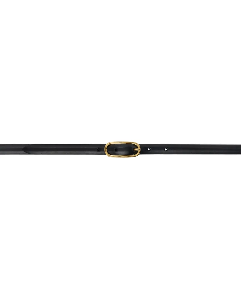 Anderson's Black Skinny Oval Buckle Belt N1