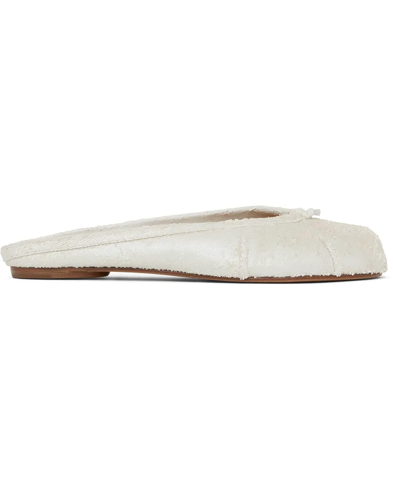 Maison Margiela White Tabi Ballerina Mules Ha740