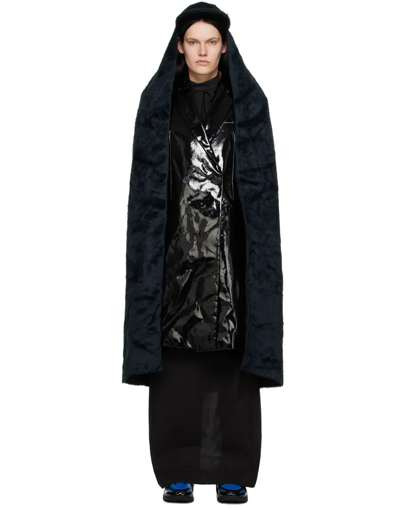 Raf Simons Navy Cape Cap 0043