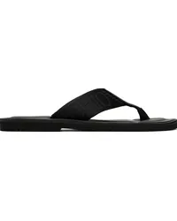 Emporio Armani Black Logo Tape Flip Flops Black