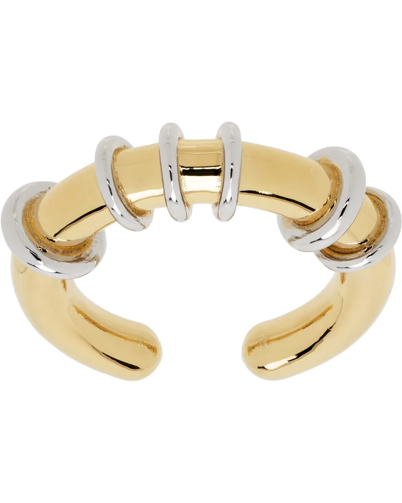 WE 11 DONE Gold & Silver Hoop Ring Gold