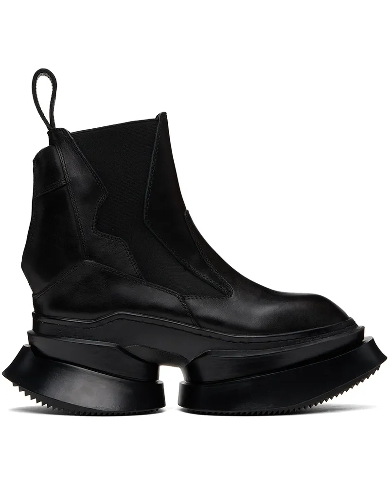 Julius Black Side-Gore Shell Chelsea Boots Black