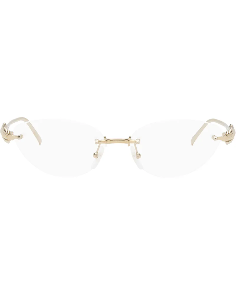 Cartier Gold 'Clash de Cartier' Cat Eye Glasses 001