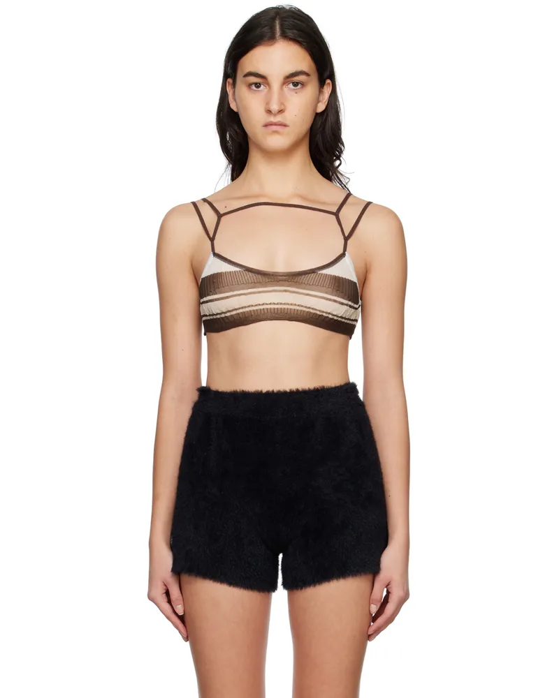 Jacquemus Brown Le Papier 'Le Bandeau Sognu' Bra 80