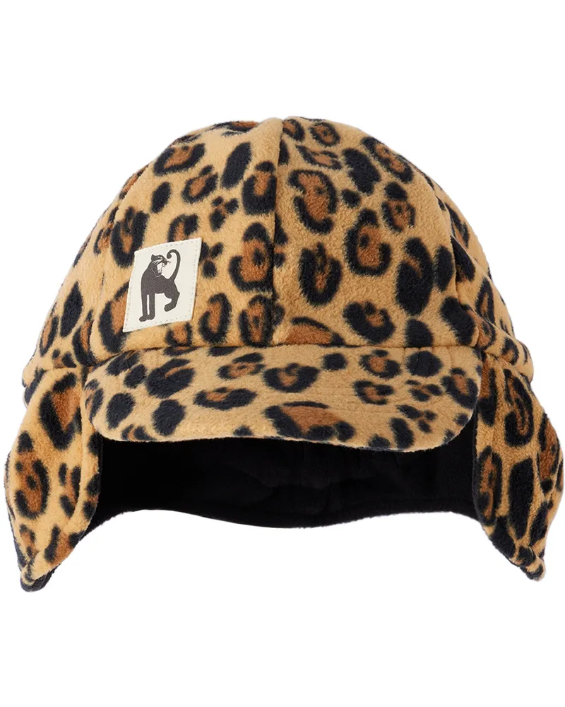 Mini Rodini Kids Beige Leopard Cap Beige