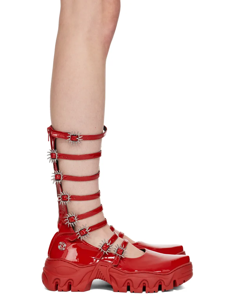 Rombaut SSENSE Exclusive Red MJ High Ballerina Flats Red