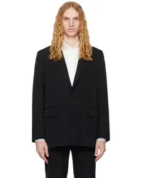 AURALEE Black Light Wool Max Gabardine Blazer Top